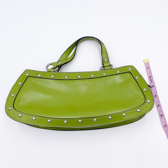 Gianni Bini Y2K 2000s Style Bright Lime Green Studded Mini Shoulder Bag - Picture 7 of 7